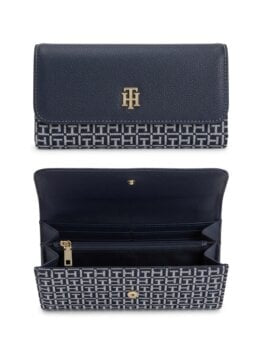 Billetera Tommy Hilfiger Monogram — Azul Marino