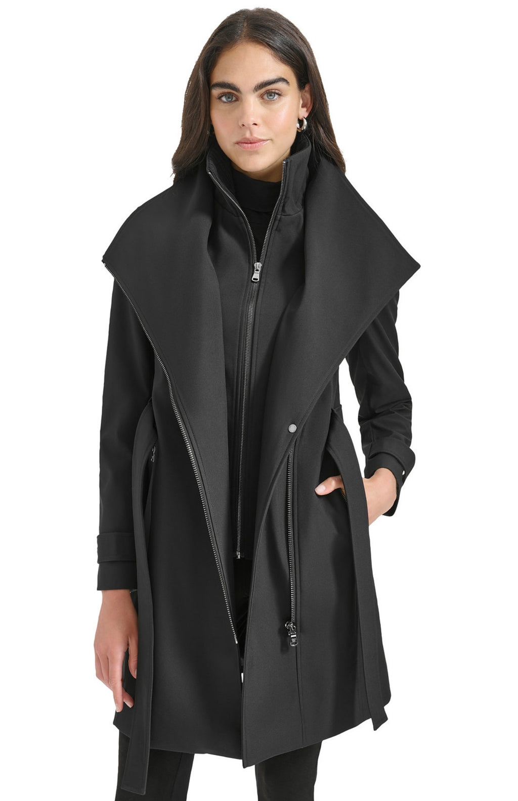 Abrigo Impermeable con Capucha Removible