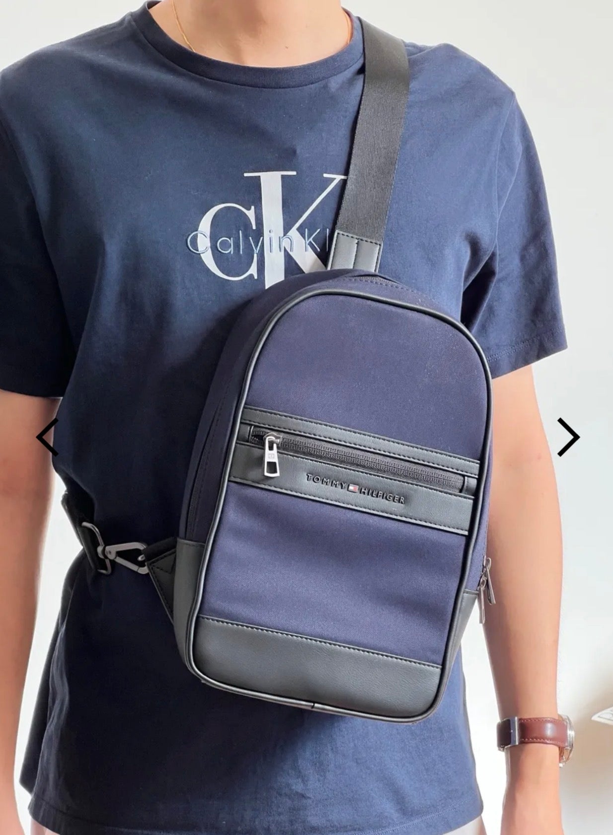 Bolso Sling Tommy Hilfiger Hombre Azul Marino