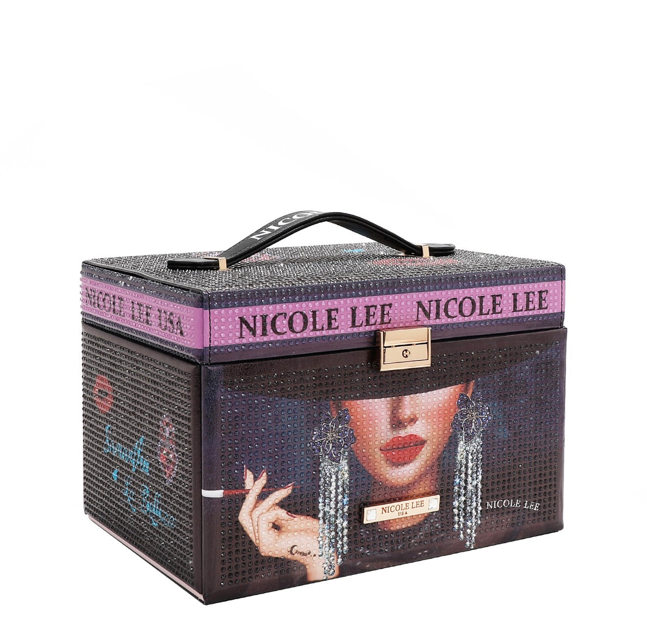 Joyero Nicole Lee USA con Strass y Espejo
