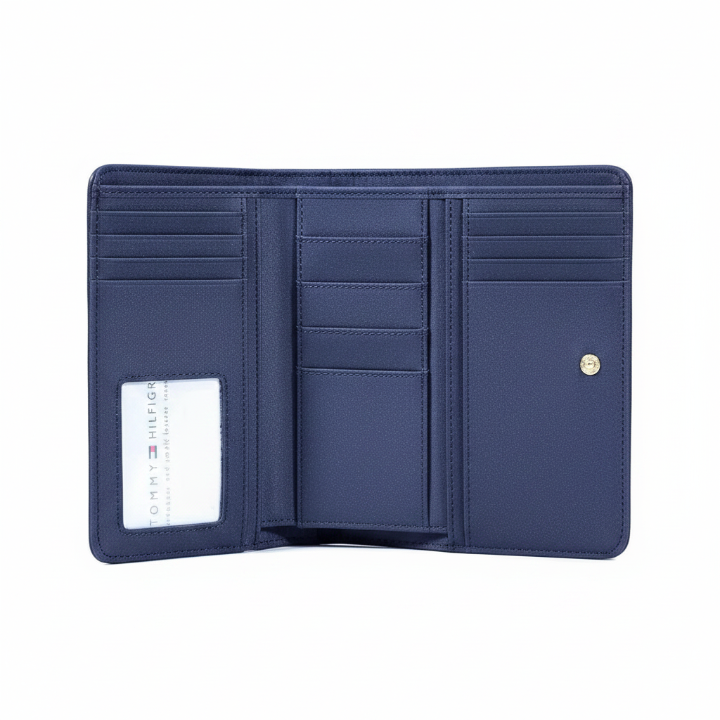 Billetera Tommy Hilfiger Flag Print Azul Marino - Interior