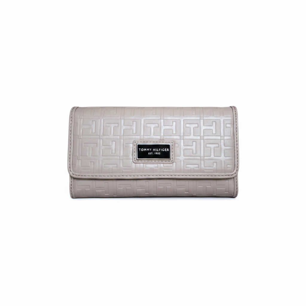 Billetera Tommy Hilfiger Monogram — Beige/Taupe